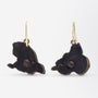 A Pair of Japanese Shakudo Hook Earrings