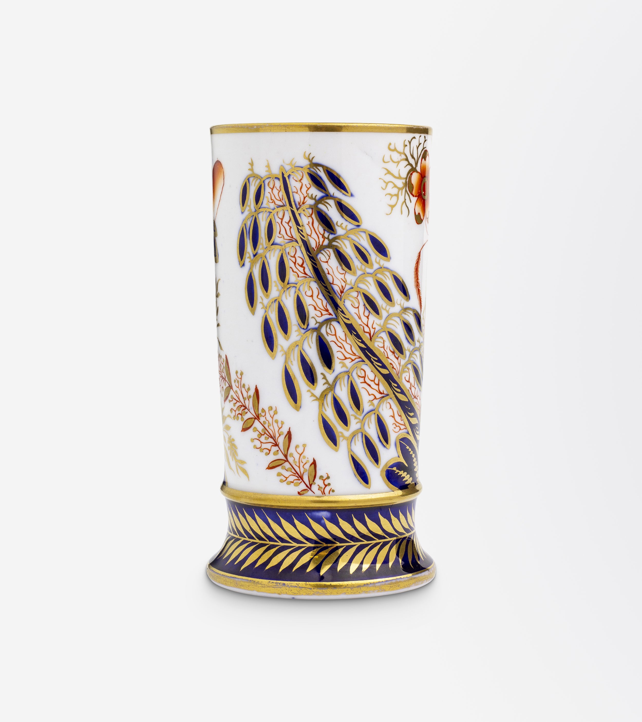 Spode Imari Style Spill Vase in 'Banana Tree' Pattern