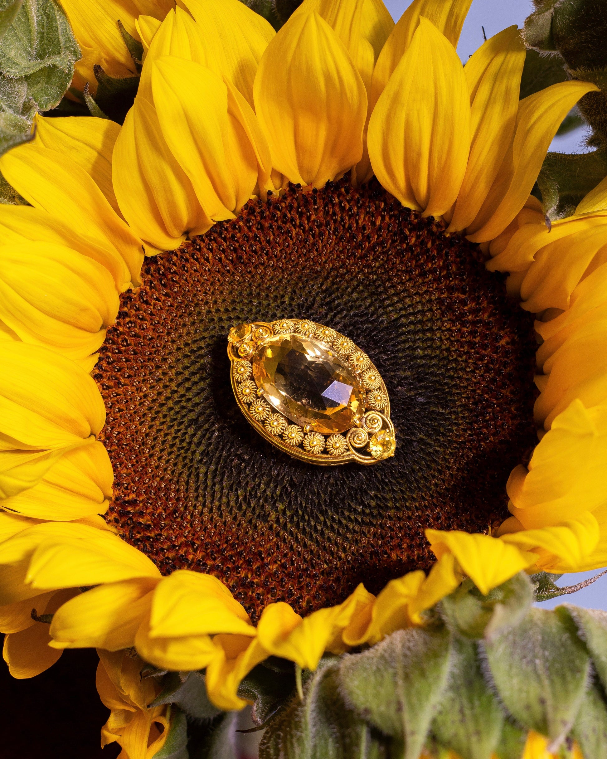 Rare Louis Comfort Tiffany Citrine Brooch
