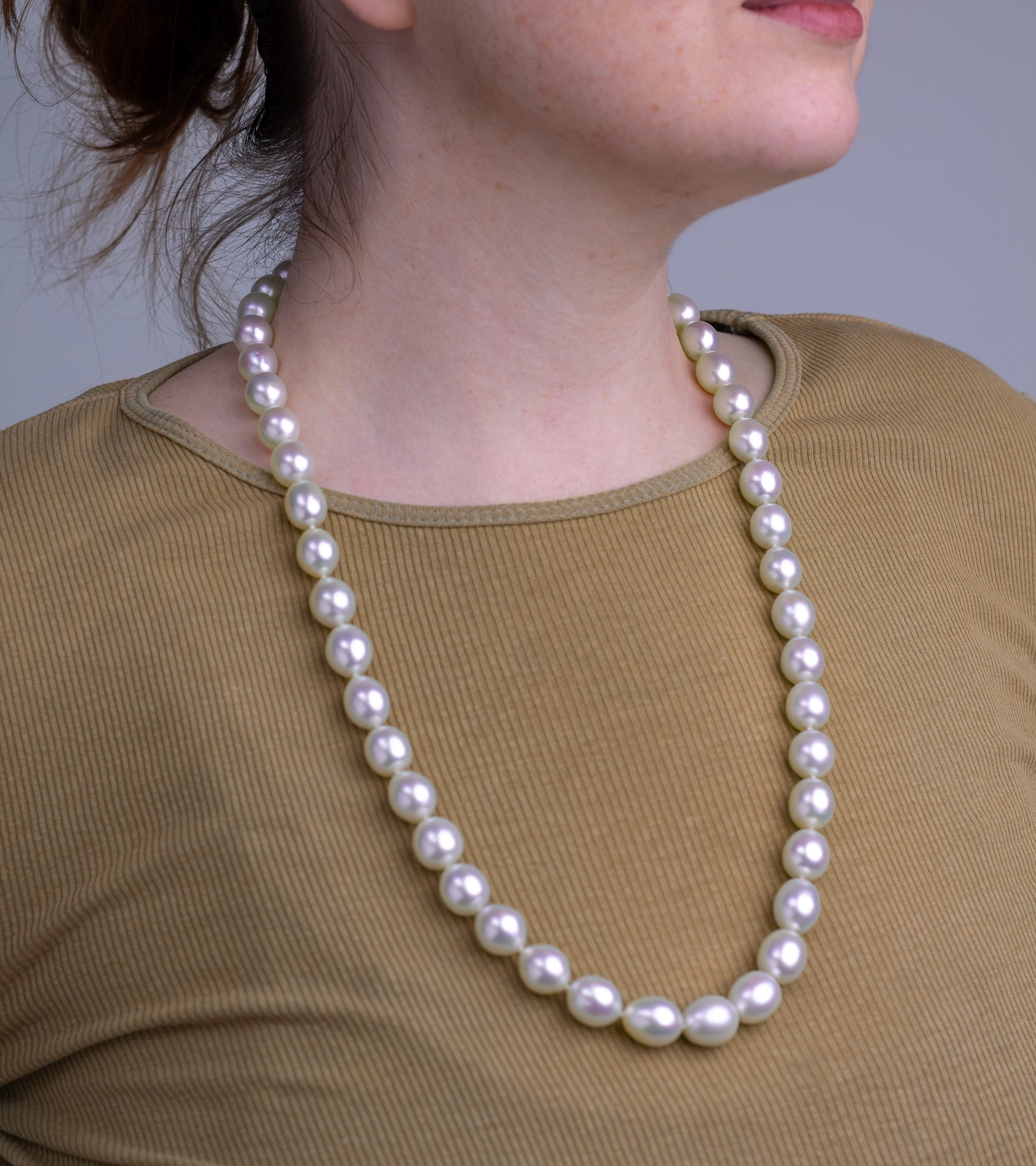 Strand of 48 Oval South Sea Pearls