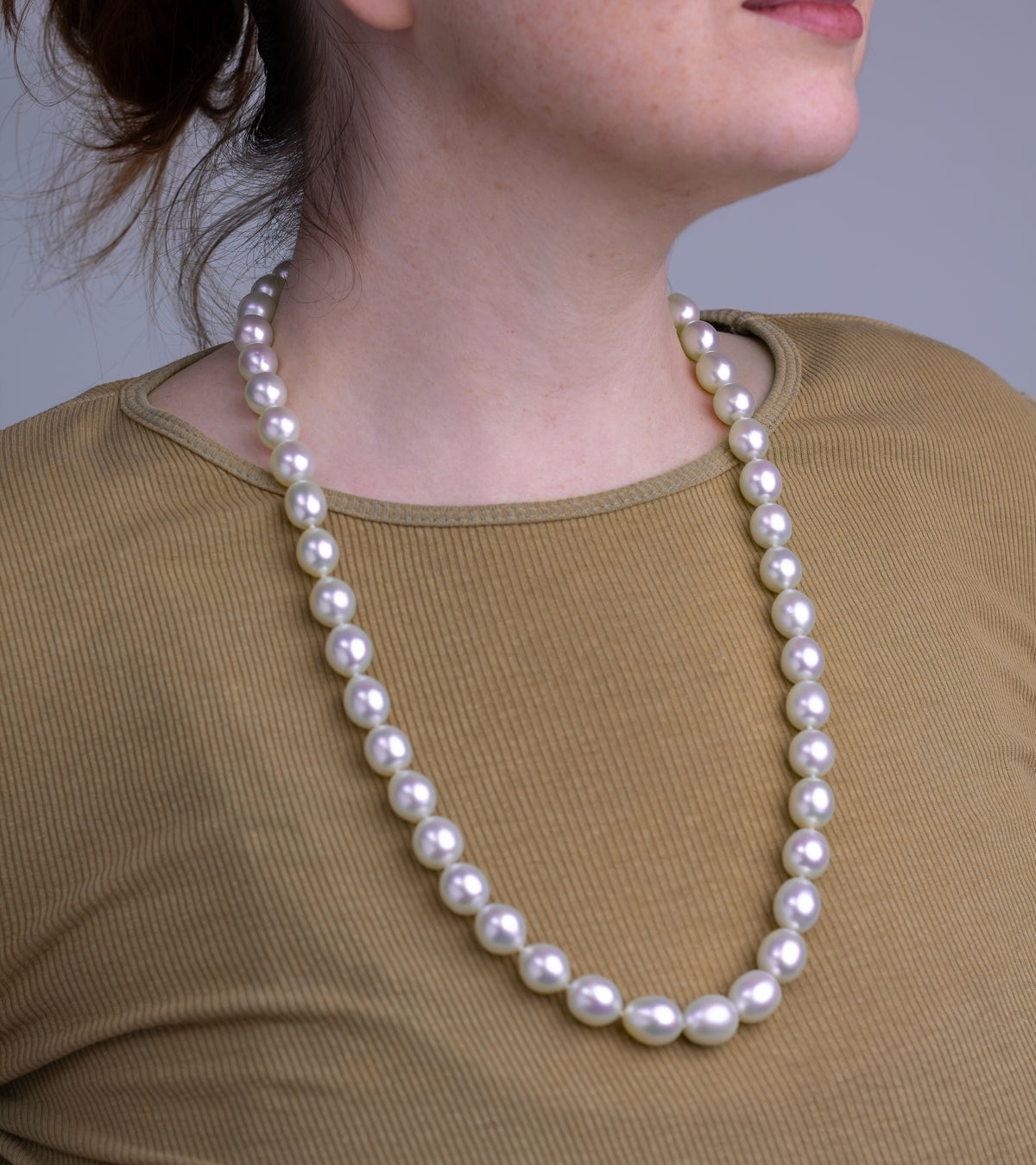 Strand of 48 Oval South Sea Pearls
