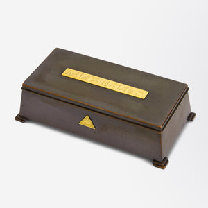 Bronze Tiffany & Co Box with 18K Gold Appliques