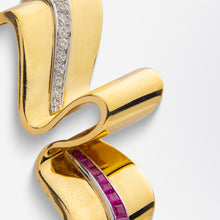 Load image into Gallery viewer, 1940s Ruby &amp; Diamond Brooch by Tiffany &amp; Co
