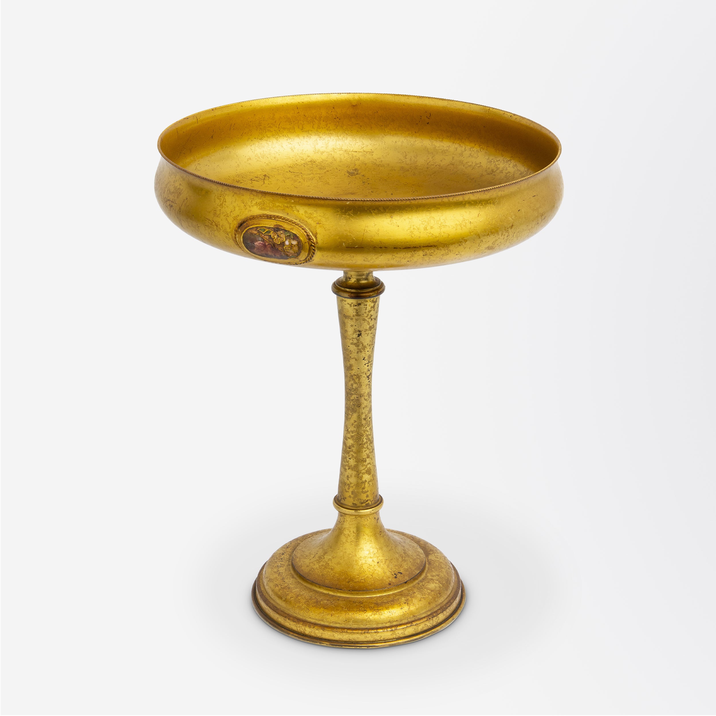 Coupe en bronze doré et émaillé Tiffany Studios