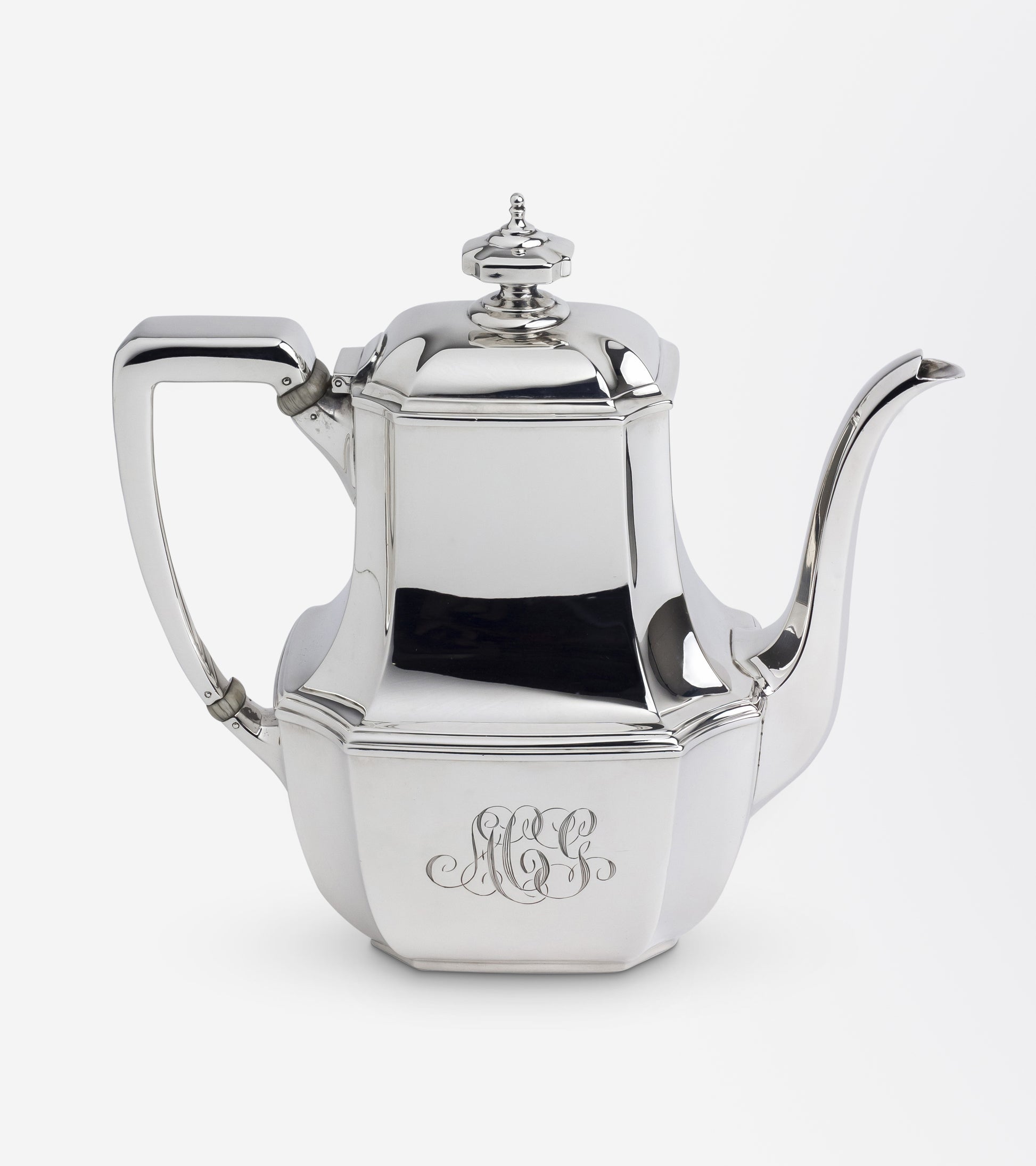 Art Deco, Sterling Silver, Five Piece Tea and Coffee Service by Tiffany & Co.