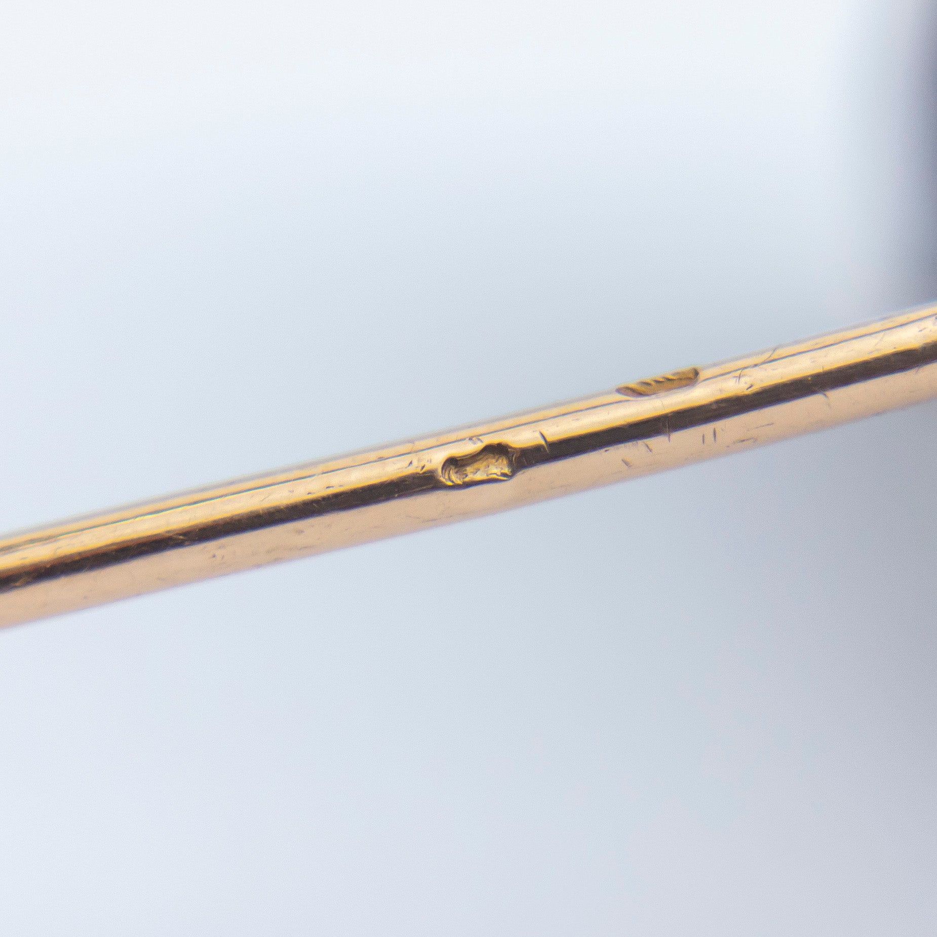 Broche trident antique en perle, diamant et saphir