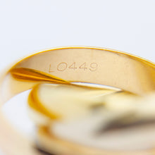 Load image into Gallery viewer, Vintage Cartier Trinity Ring in 18kt Tri Coloured Gold

