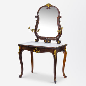19th Century French Vanity Table and Mirror