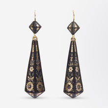 Load image into Gallery viewer, Pair of Victorian Pique Drop Earrings
