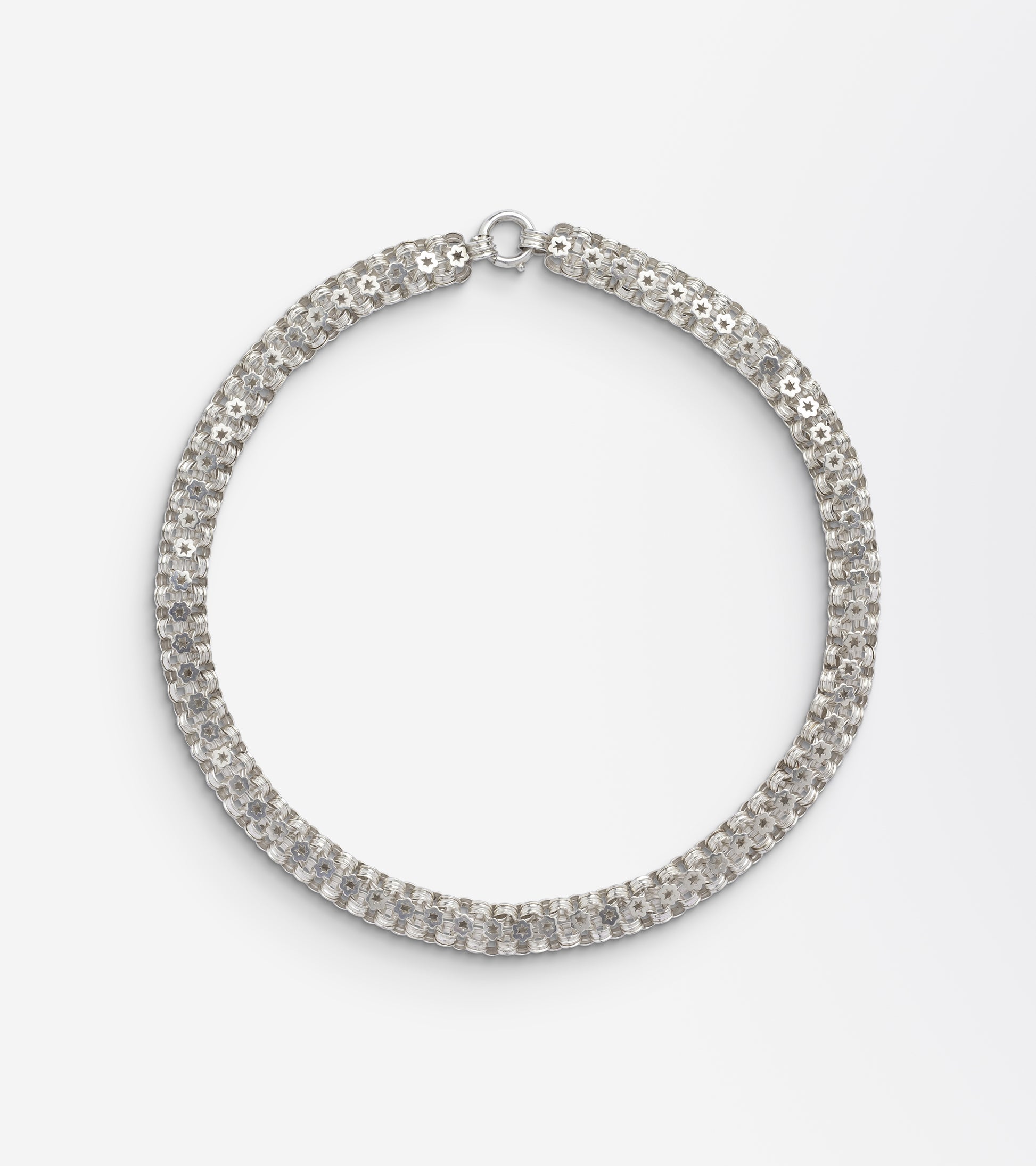 Victorian Sterling Silver Collar with Star Punch Link