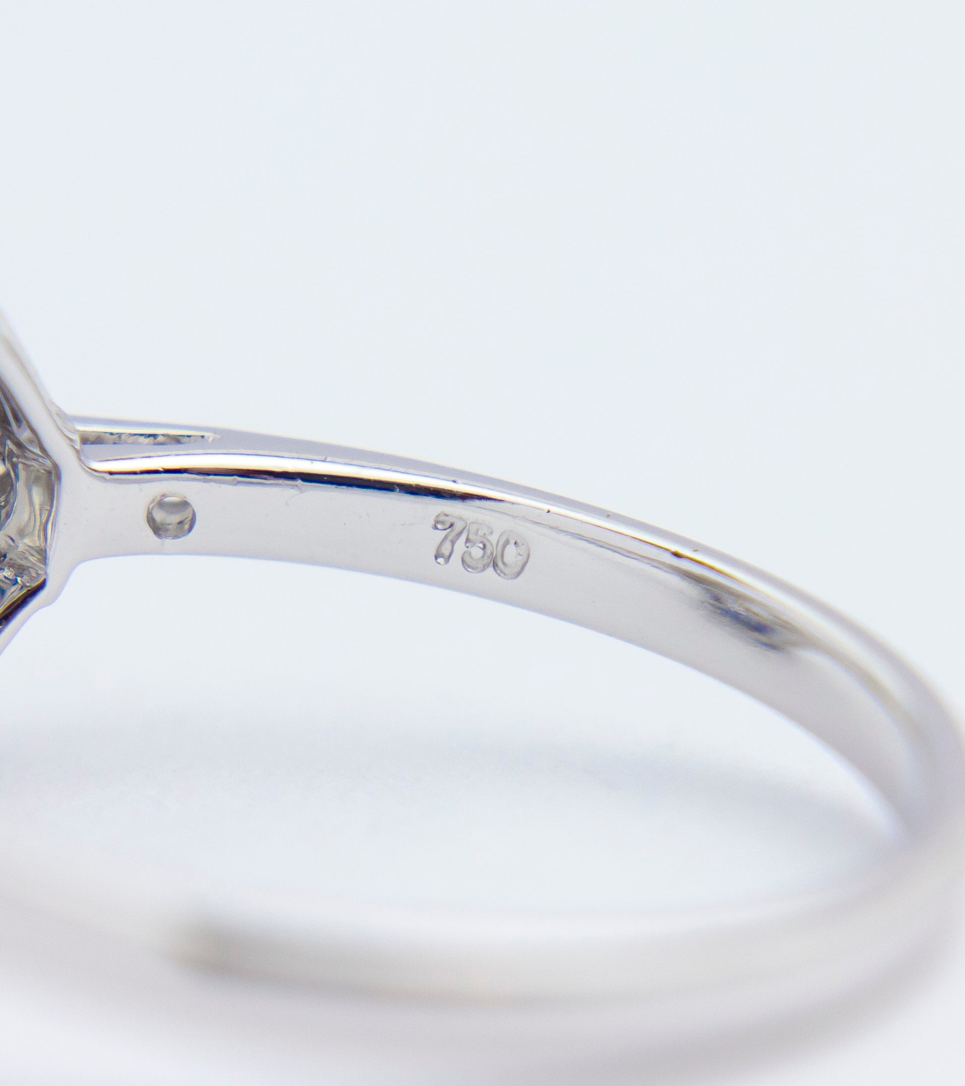Art Deco Style, White Gold, Diamond & Sapphire Ring
