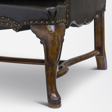 Load image into Gallery viewer, Pair of George III Leather Wingback Chairs
