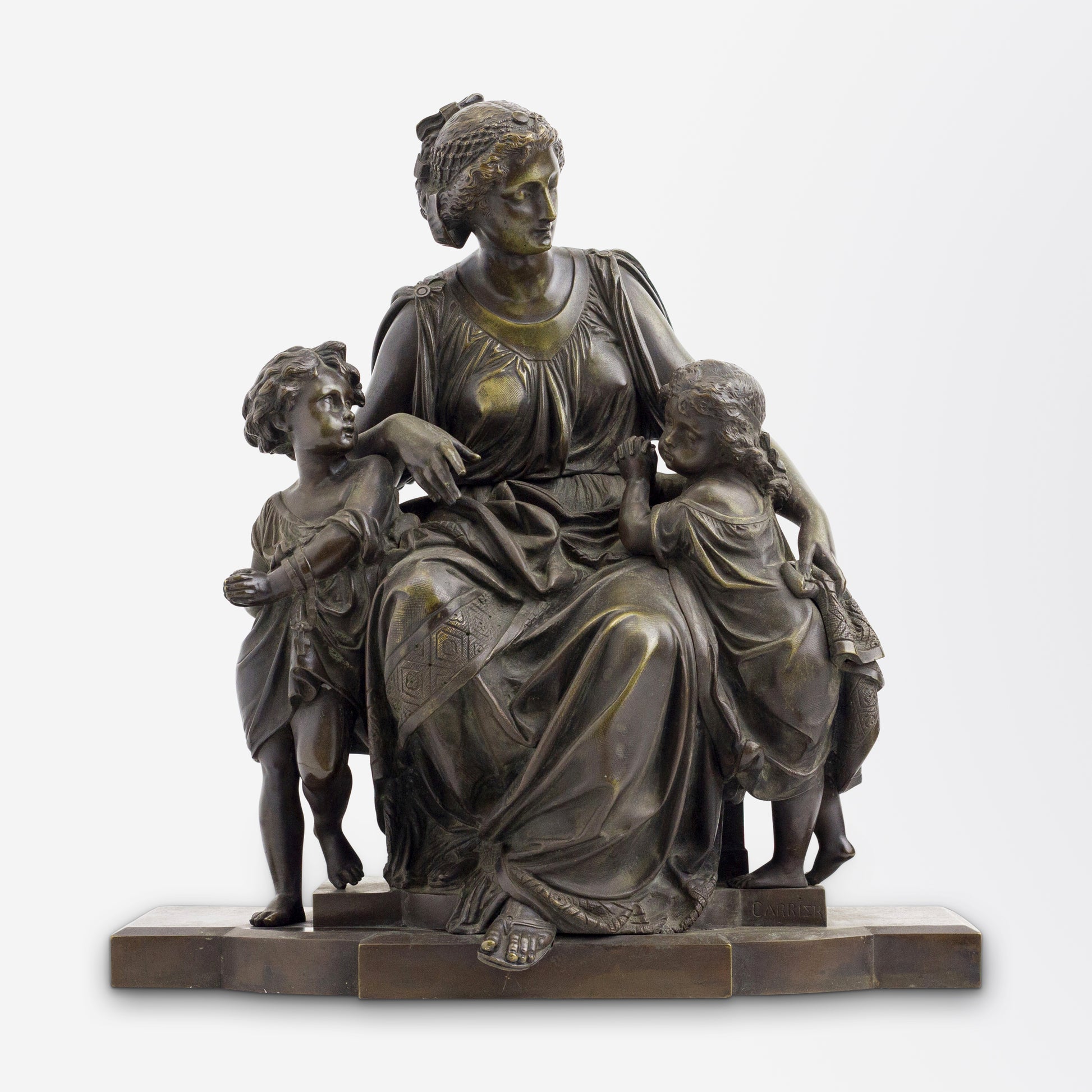 Mère et enfants Bronze d'Albert-Ernest Carrier-Belleuse