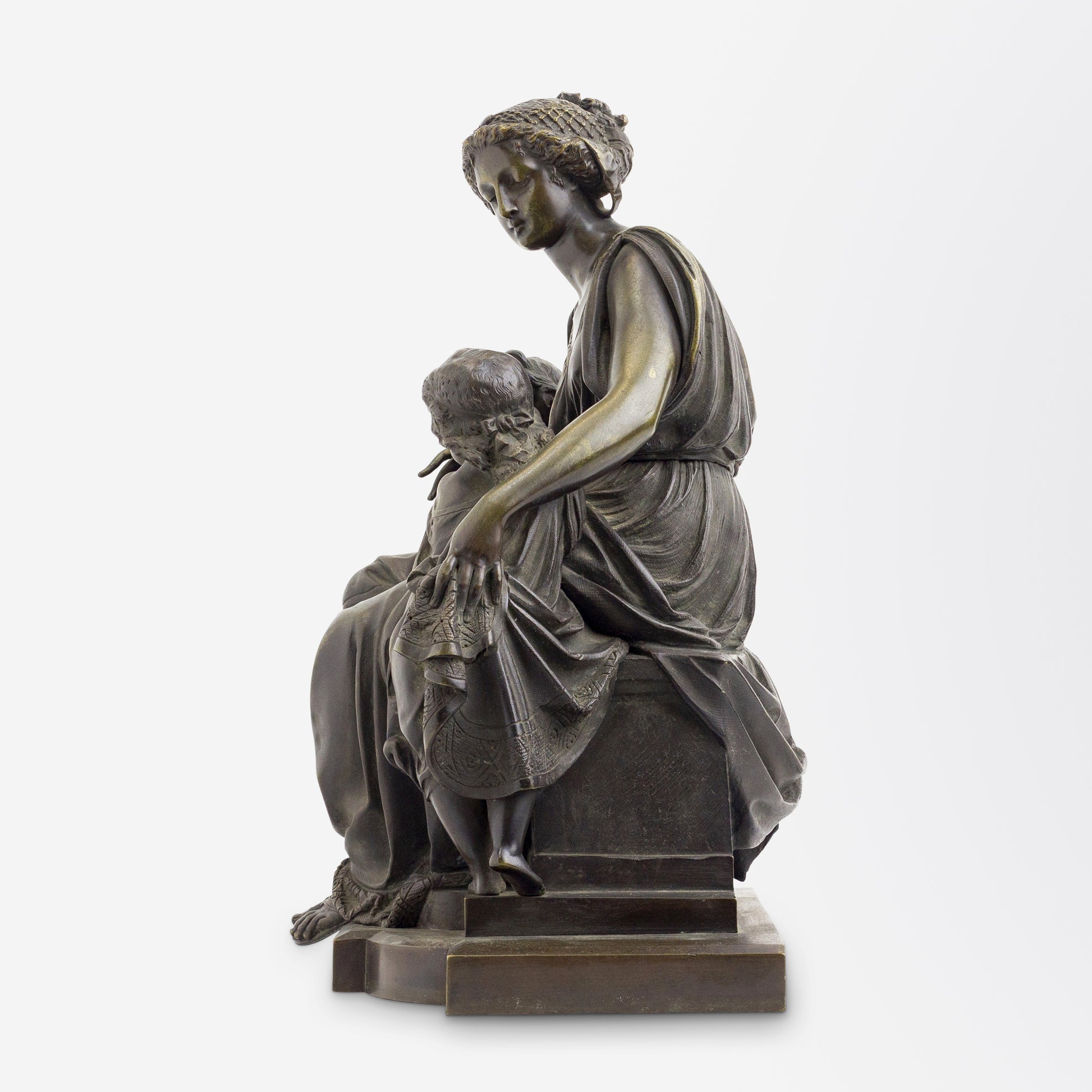 Mère et enfants Bronze d'Albert-Ernest Carrier-Belleuse