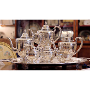 Seven Piece Sterling Silver Tea and Coffee Service - The Antique Guild