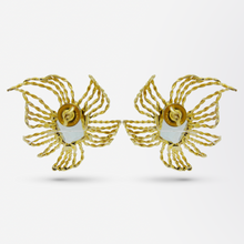 Load image into Gallery viewer, Retro Period, Aquamarine and 10kt Gold Earrings