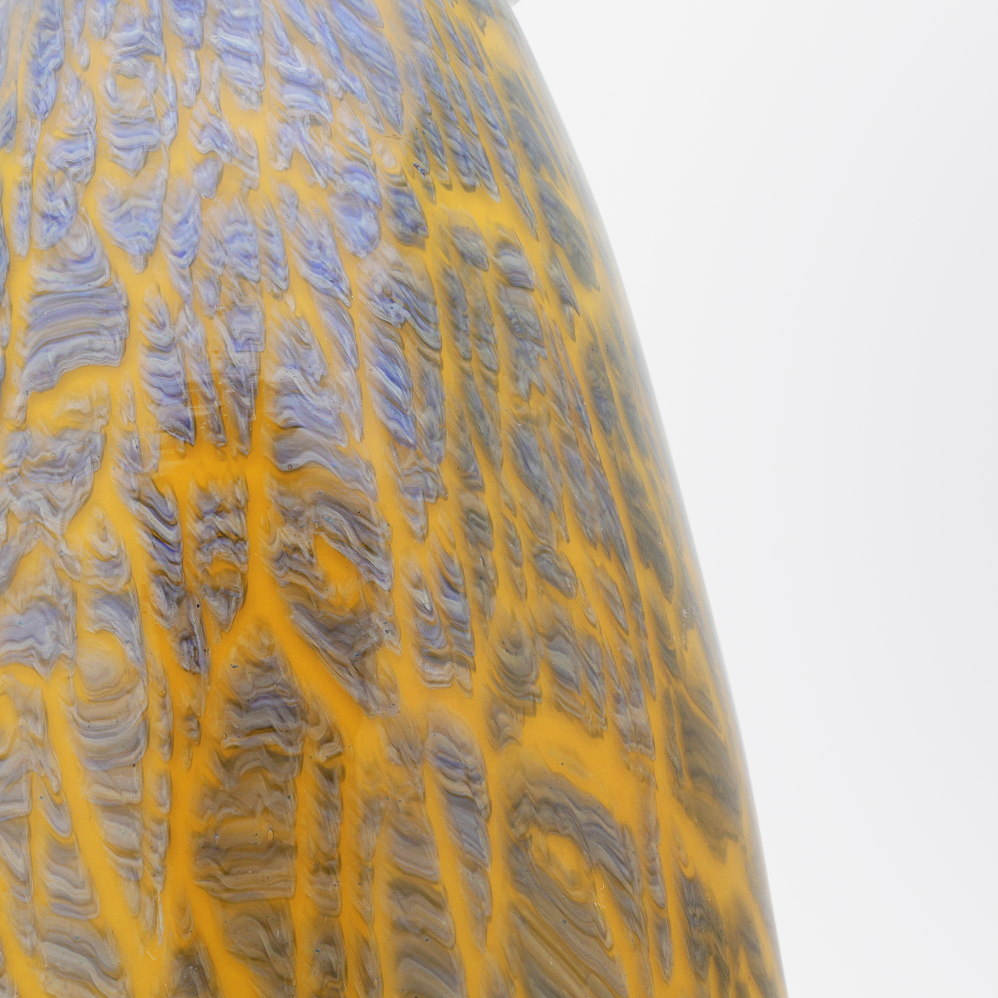 Jugendstil Yellow and Blue Glass Vase by Loetz