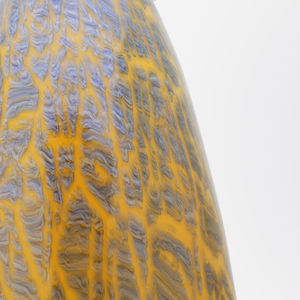Jugendstil Yellow and Blue Glass Vase by Loetz