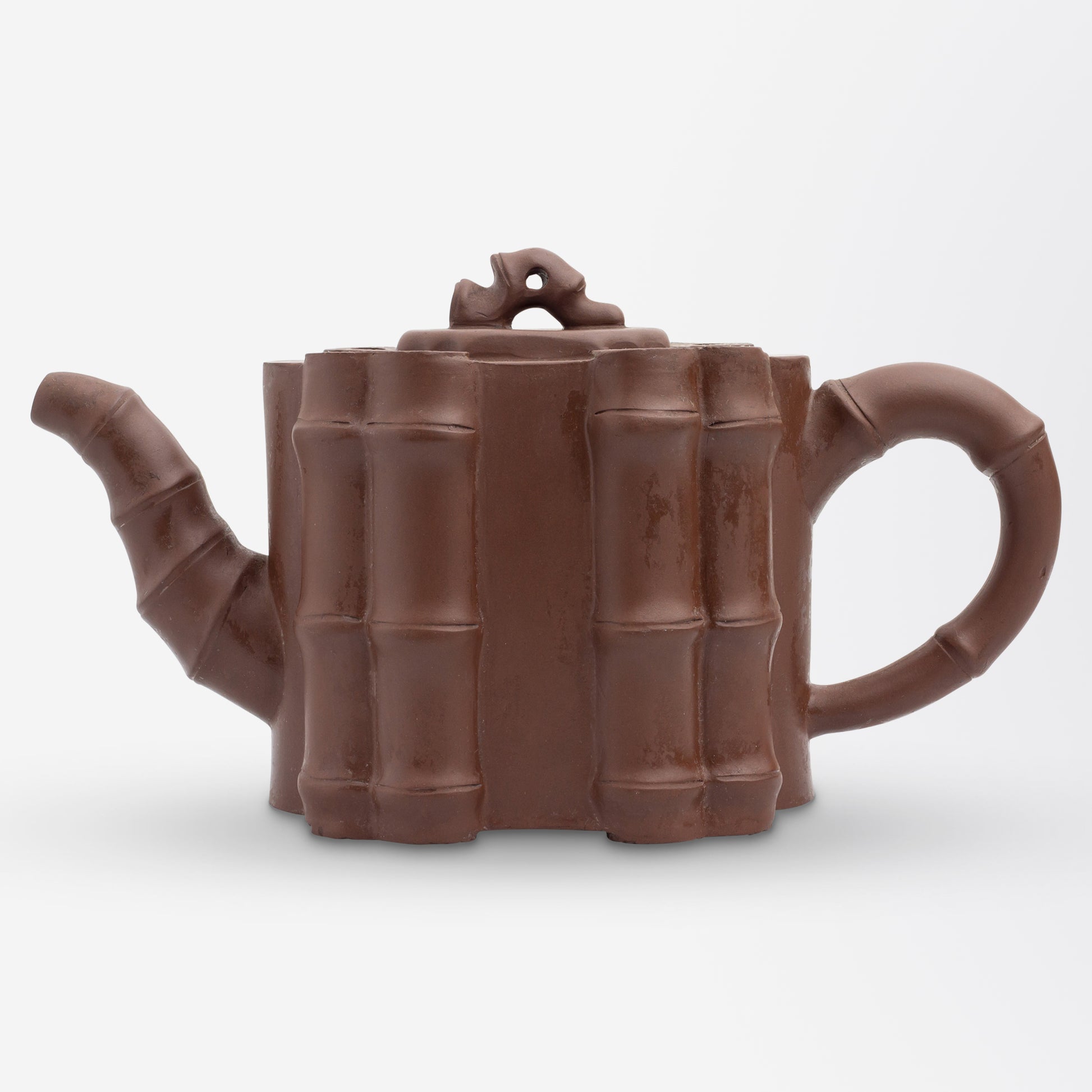 Chinese Yixing Clay Teapot with Bamboo Design