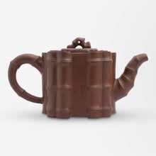 Load image into Gallery viewer, Chinese Yixing Clay Teapot with Bamboo Design