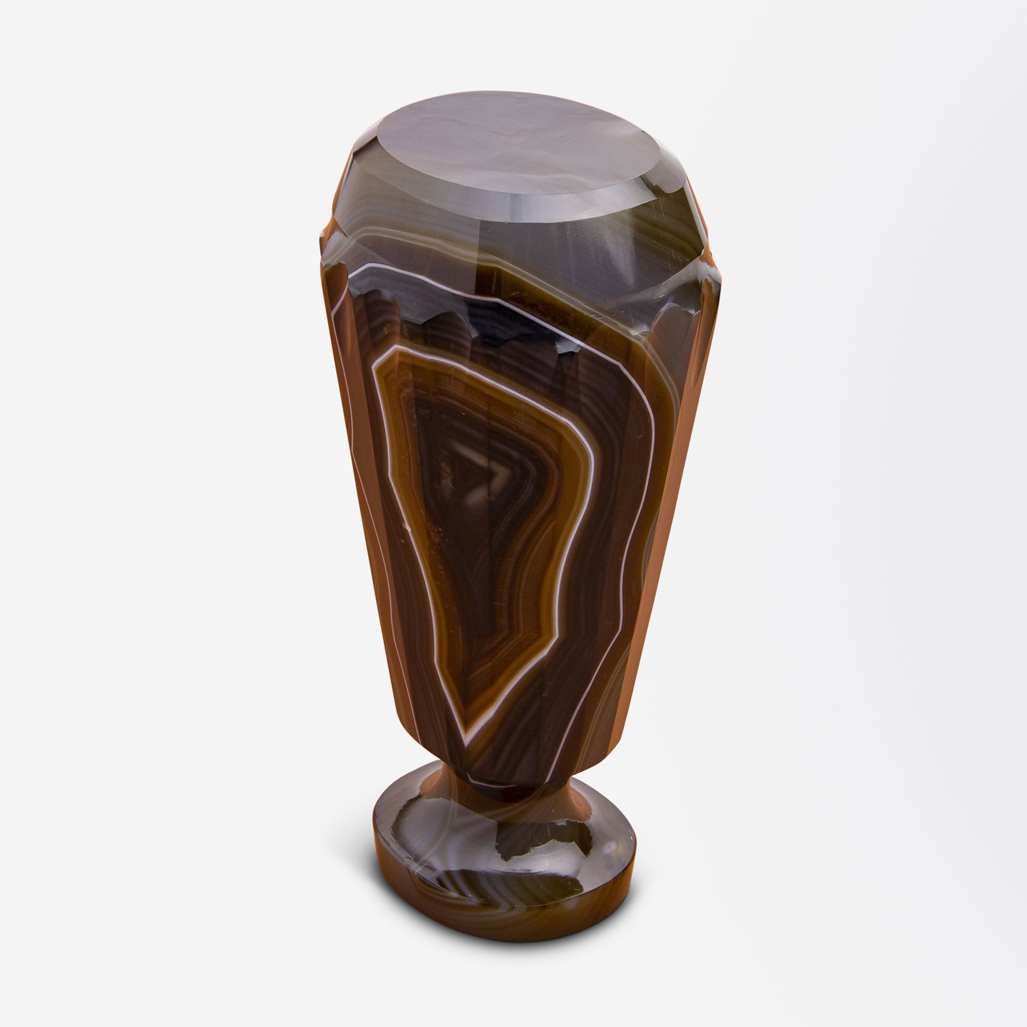 Impressive Victorian Banded Agate Desk Seal