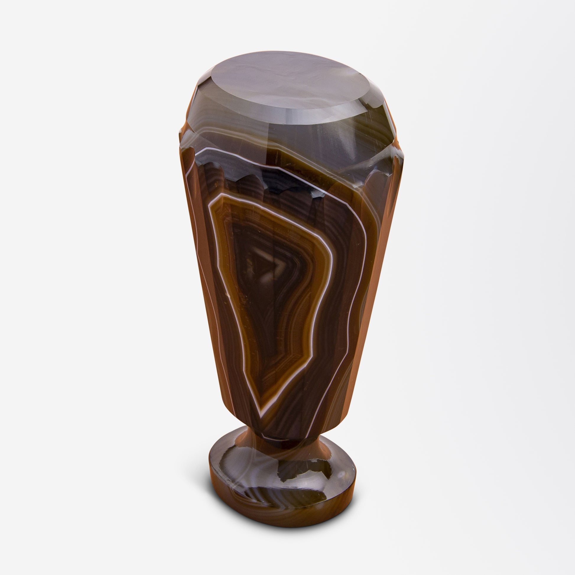 Impressive Victorian Banded Agate Desk Seal