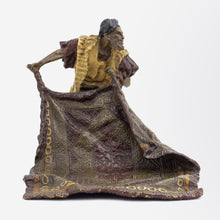 Load image into Gallery viewer, Cold Painted Austrian Bronze Carpet Seller by Bergman