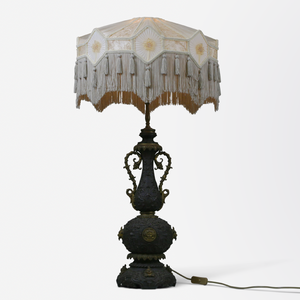 Large Belle Epoque Bronze Lamp