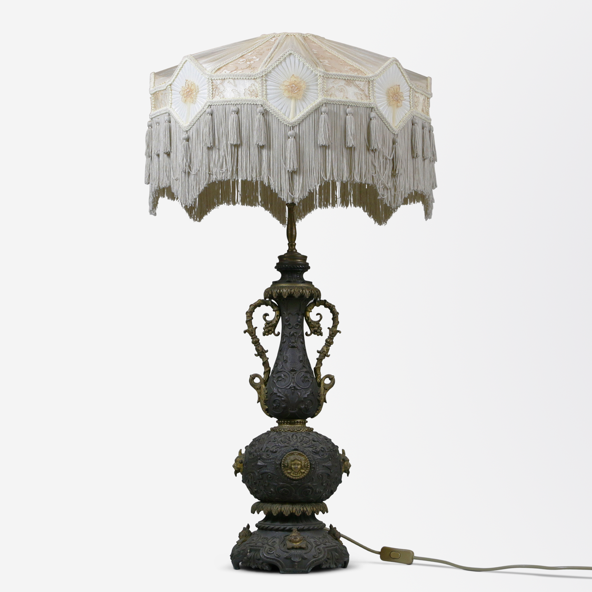 Large Belle Epoque Bronze Lamp