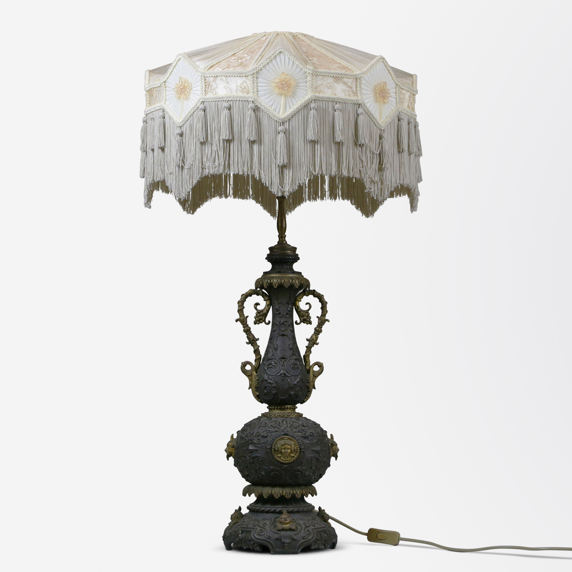 Large Belle Epoque Bronze Lamp