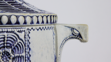 Load image into Gallery viewer, Grey and Cobalt Stoneware Soup Tureen, Germany, Circa 1910