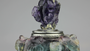 Edward I. Farmer Inkwell in Sterling, Fluorite, Amethyst - The Antique Guild
