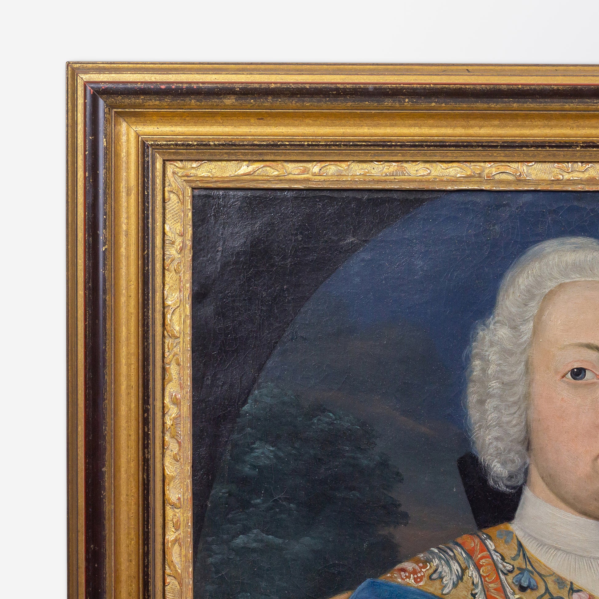 Portrait d'un gentilhomme géorgien, époque de George II, huile sur toile