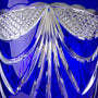 Polish 'Cobalt' Cased Crystal Footed Urn