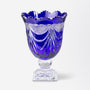 Polish 'Cobalt' Cased Crystal Footed Urn