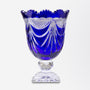 Polish 'Cobalt' Cased Crystal Footed Urn