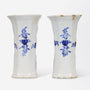 Pair of Early 18th Century Delft Vases
