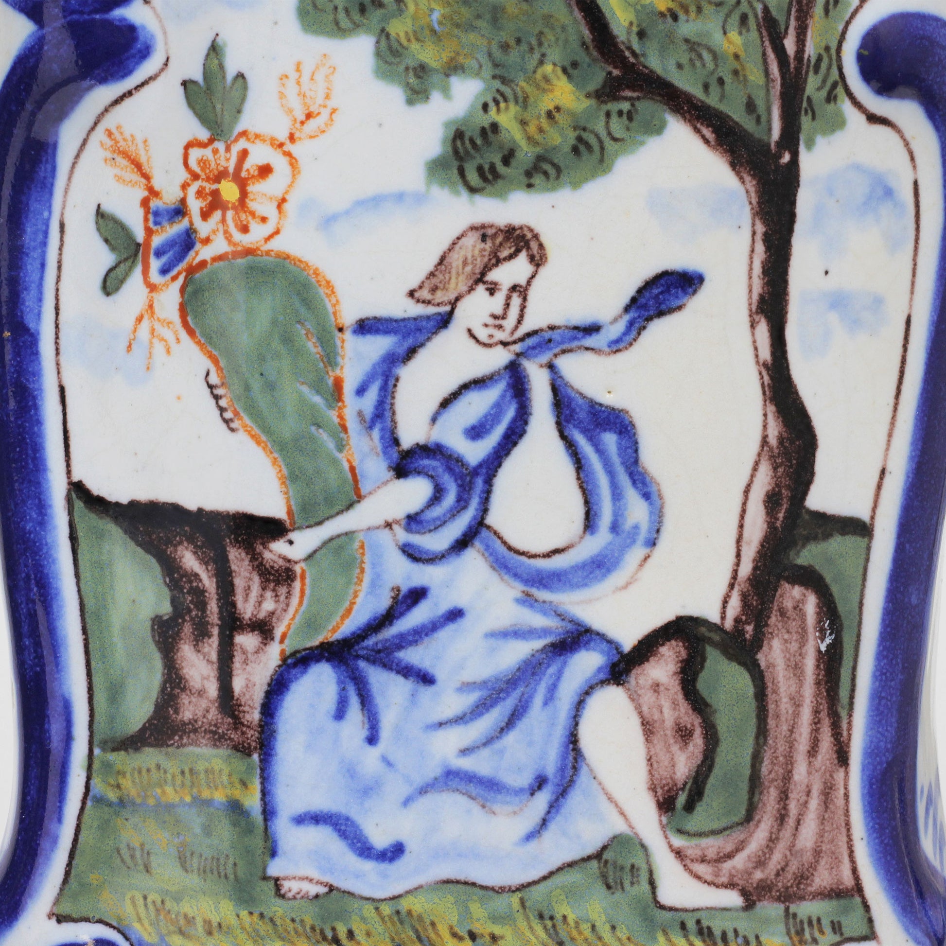 Pair of Early 18th Century Delft Vases