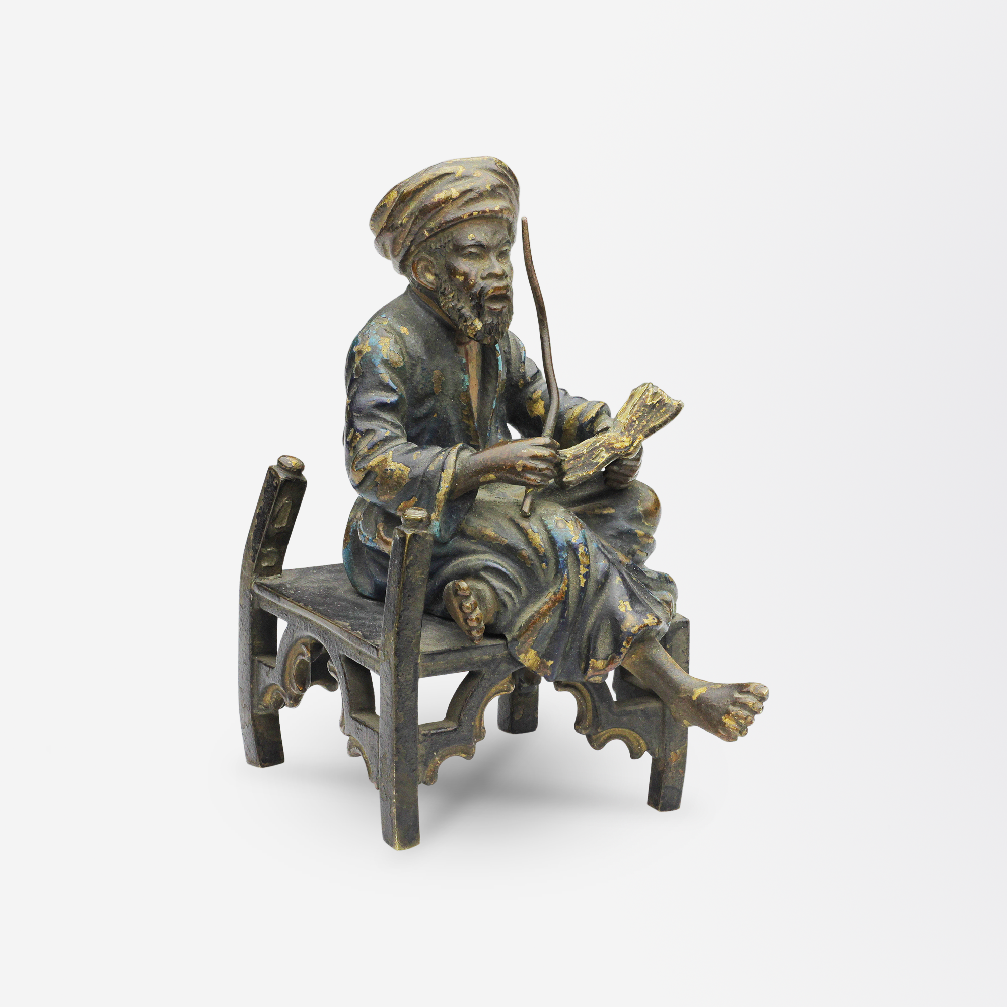Bronze autrichien peint à froid représentant un homme du Moyen-Orient
