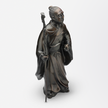 Load image into Gallery viewer, Japanese Bronze Meiji Period God of Longevity Statue