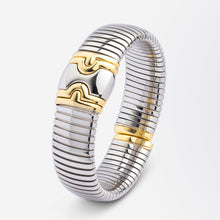 Load image into Gallery viewer, Parentisi 18kt &amp; Stainless Steel Cuff by Bulgari