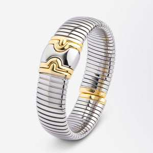 Parentisi 18kt & Stainless Steel Cuff by Bulgari