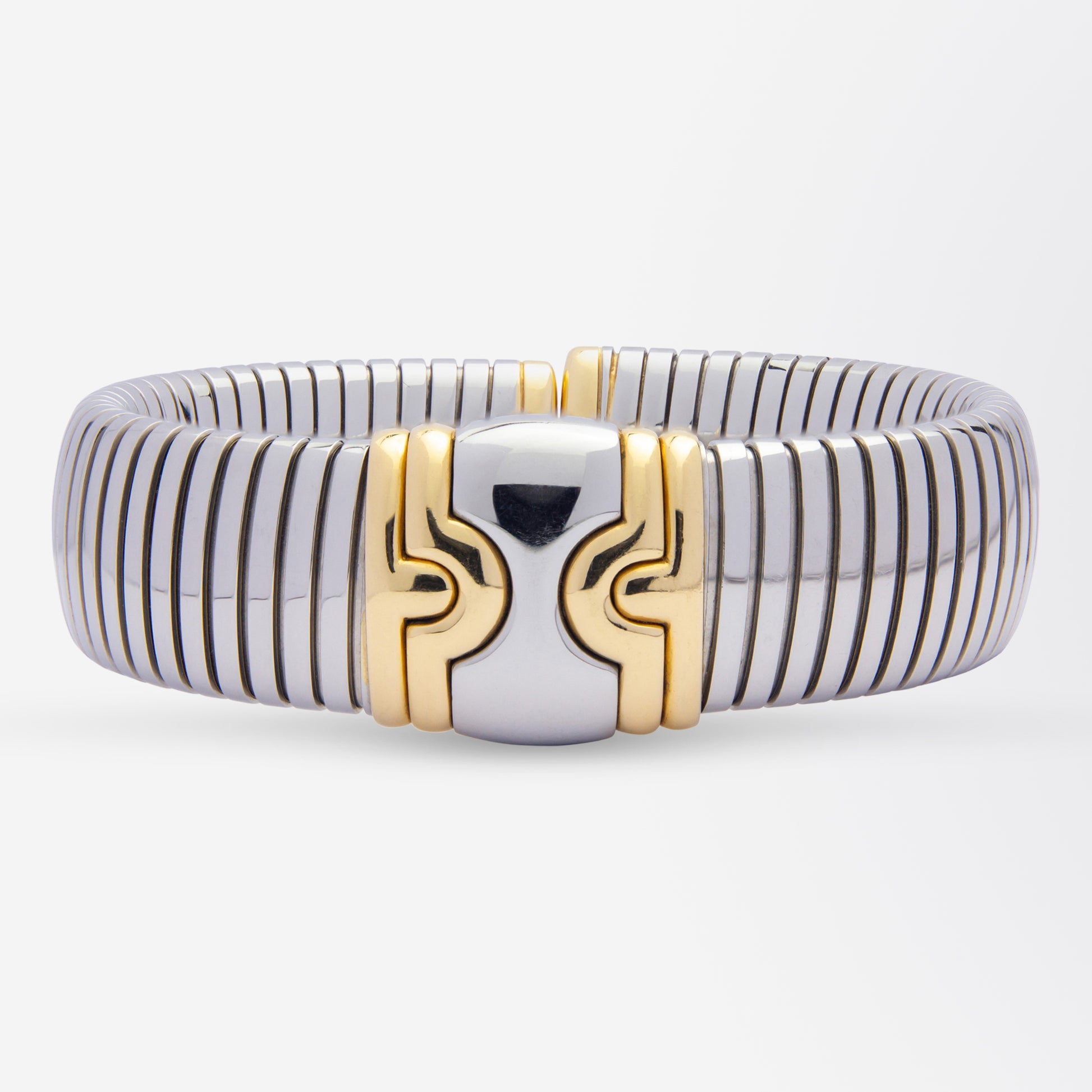 Parentisi 18kt & Stainless Steel Cuff by Bulgari