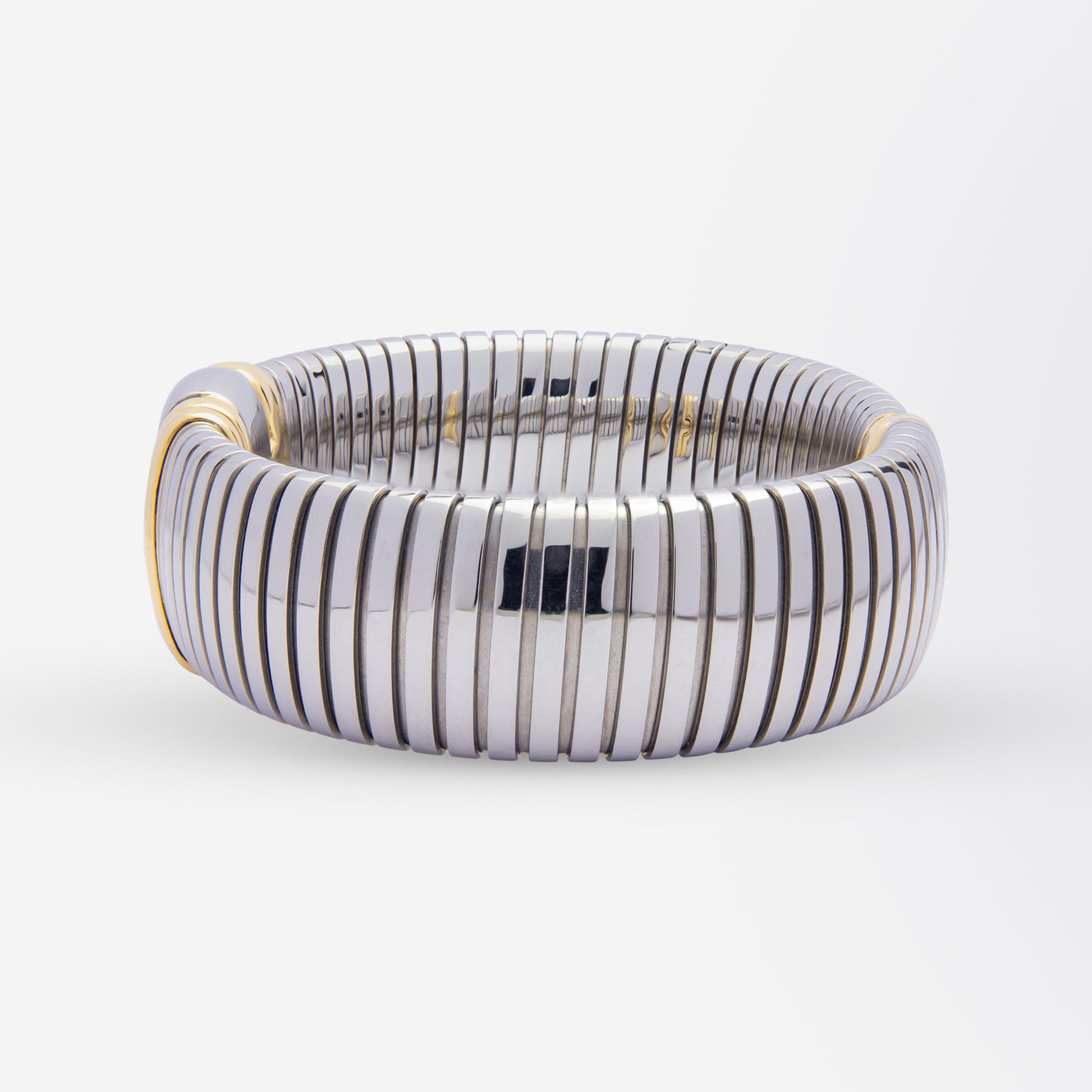 Parentisi 18kt & Stainless Steel Cuff by Bulgari