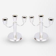 Load image into Gallery viewer, Pair of German .800 Continental Silver Candelabras