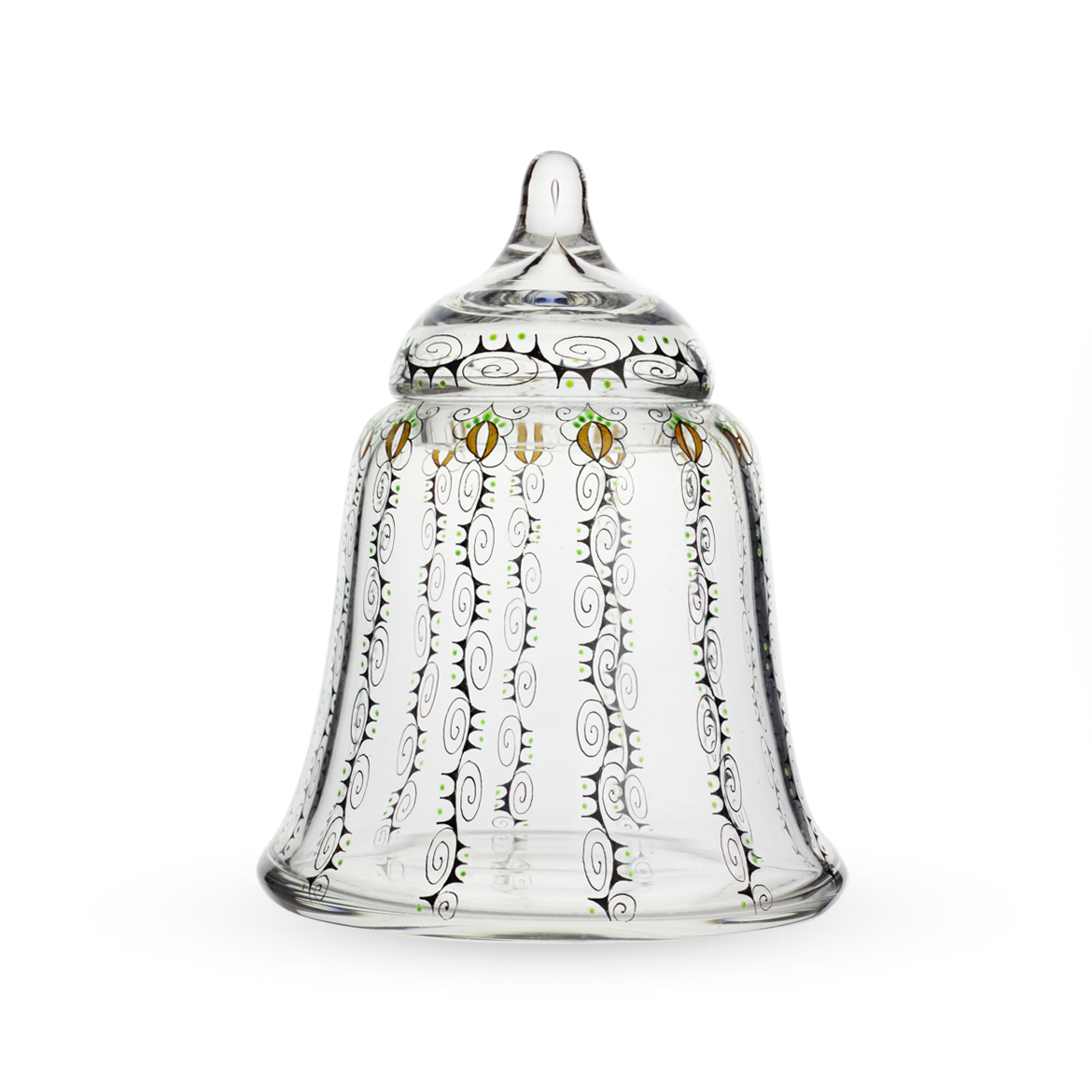 Bonbonnière en verre émaillé autrichien