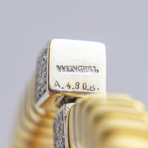 18kt Yellow Gold & Diamond Cuff by Carlo Weingrill