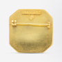 Castellani Brooch in 15kt Gold With Shakudo Plaque
