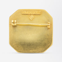 Load image into Gallery viewer, Castellani Brooch in 15kt Gold With Shakudo Plaque