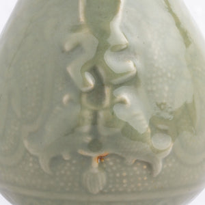 Pair of Celadon Vases in the Yuhuchunping Shape with Handles